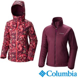 2. Columbia哥倫比亞 兩件式防水保暖外套