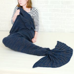10. 美人魚尾針織懶人毯