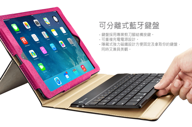 6. i-Rocks iPad Air2 藍牙鍵盤皮套