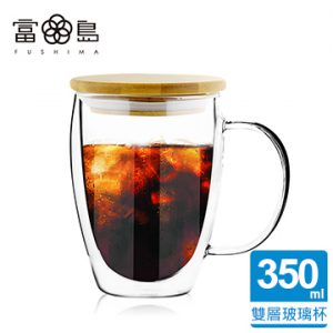 8. FUSHIMA富島 雙層耐熱玻璃杯350ML