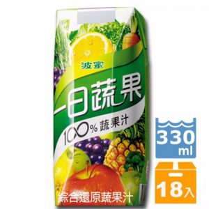 1. 波蜜 一日蔬果100%蔬果汁330ml(18入)