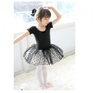 5. 黑色短袖兒童芭蕾舞衣（連裙）